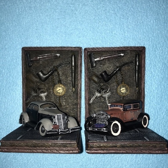 VINTAGE bookends -antique sedans - Picture 2 of 8